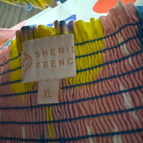 Tuckernuck Sheridan French Yellow Heart Ikat Kelly Dress XL - Picture 3 of 3